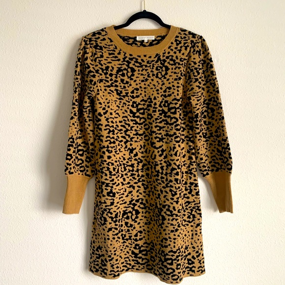 Cheetah Print Sweater Dress - Picture 2 of 5